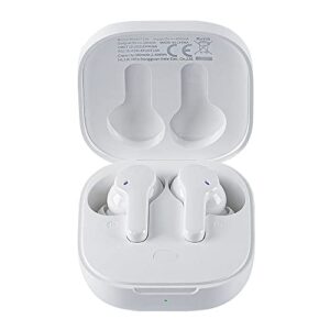 qcy t13 true wireless earbuds bluetooth 5.1 headphones touch control with charging case waterproof stereo earphones in-ear built-in mic headset 40h playtime (white)