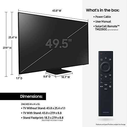 SAMSUNG 50-Inch Class Neo QLED 4K QN90B Series Mini LED Quantum HDR 32x Smart TV with Alexa Built-in (QN50QN90BAFXZA, 2022 Model) (Renewed)