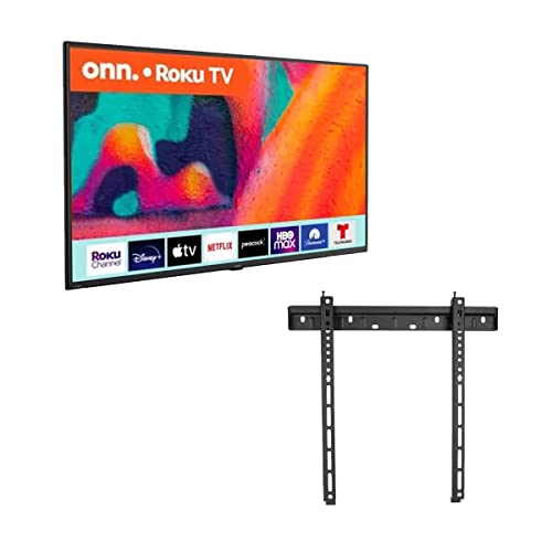 ONN 42-Inch Class Full HD (1080p) LED Smart TV Compatible with Netflix, Disney+, Apple TV, HBO + Free Wall Mount (No Stands) 100068372 (Renewed)