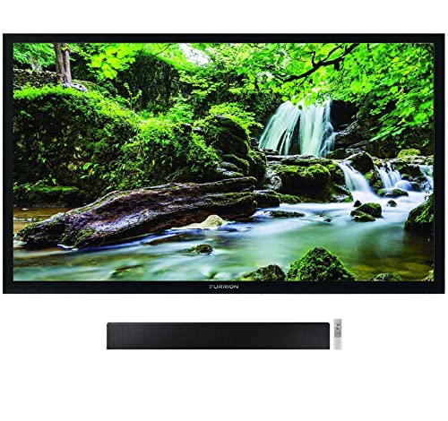 Furrion Aurora 43-inch Full Shade Outdoor TV Weatherproof, 4K UHD HDR LED Outdoor Television with a Samsung HW-LST70T 3.0 Channel The Terrace Soundbar (2021)