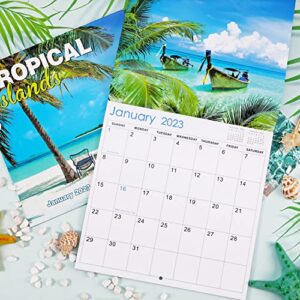 2023 Wall Calendar – Wall Calendar 2023-2024, 18 Months from Jan 2023 - Jun 2024, 12" x 24" (Open), 12" x 12" (Closed), 2023 Calendar with Daily Blocks, Perfect Calendar for Planning – Tropical Island