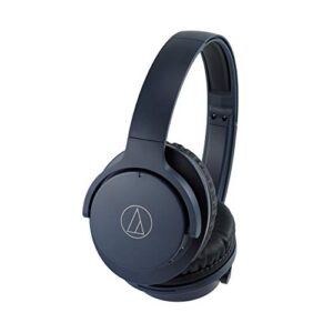 audio-technica ath-anc500btnv quietpoint wireless active noise-cancelling headphones, navy