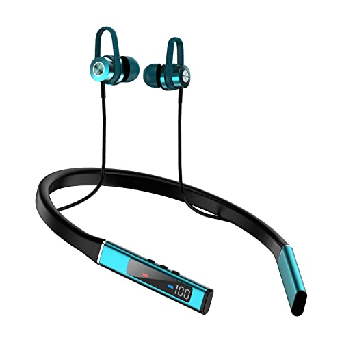 Neckband Bluetooth Headphones Around The Neck Wireless Earbuds with Microphone 100H Long Battery Life Waterproof Running Workout Headphones Noise Cancelling Earphones for Android iOS Sports Cycling