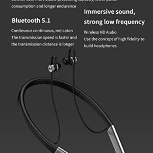 Neckband Bluetooth Headphones Around The Neck Wireless Earbuds with Microphone 100H Long Battery Life Waterproof Running Workout Headphones Noise Cancelling Earphones for Android iOS Sports Cycling