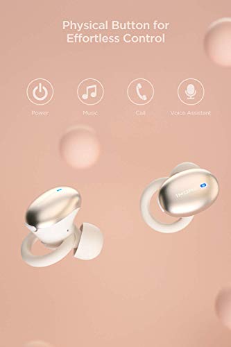 1MORE Stylish True Wireless in-Ear Headphones - Bluetooth - 6.5 Hours of Battery - 15-Minute Quick Charge for 3 Hours of Use – Portable Charging Headphone Case Included - Gold (Renewed)