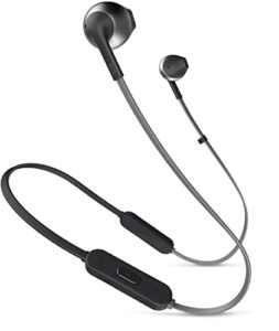jbl t205bt wireless in-ear headphones with three-button remote and microphone (silver)