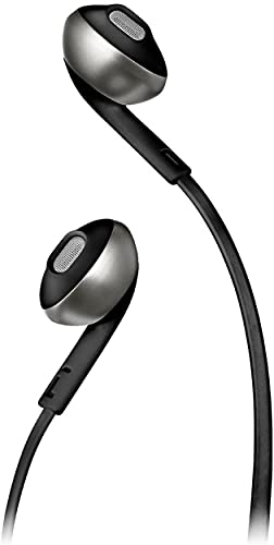 JBL T205BT Wireless in-Ear Headphones with Three-Button Remote and Microphone (Silver)