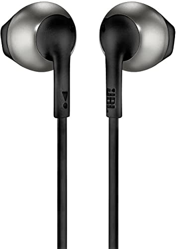 JBL T205BT Wireless in-Ear Headphones with Three-Button Remote and Microphone (Silver)