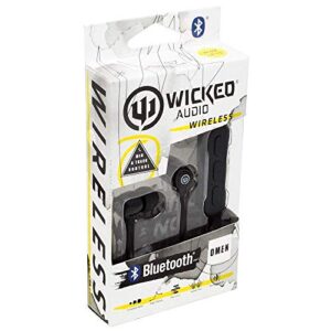 Wicked Audio Omen Wireless — Bluetooth Earbuds with Microphone and Track Control — Wireless Earbuds, Noise Isolating, in Ear Headphones — Black