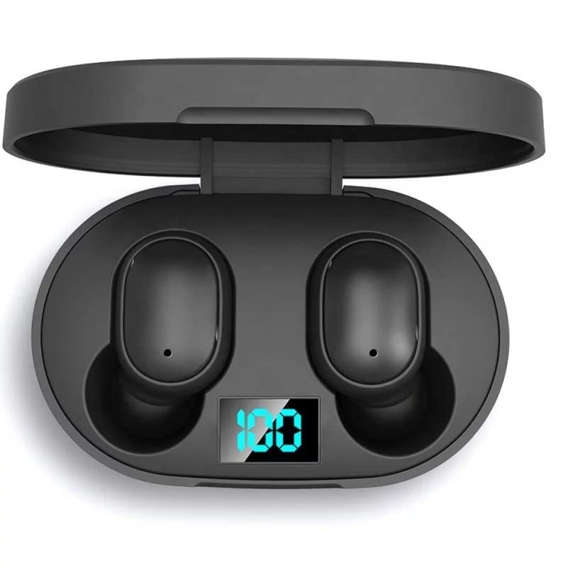 Bluetooth 5.0 Earbuds TWS Wireless Headphones Headset Stereo for Samsung Android iPhone Black Color