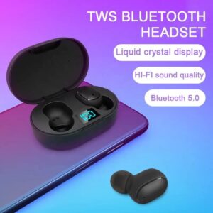 Bluetooth 5.0 Earbuds TWS Wireless Headphones Headset Stereo for Samsung Android iPhone Black Color