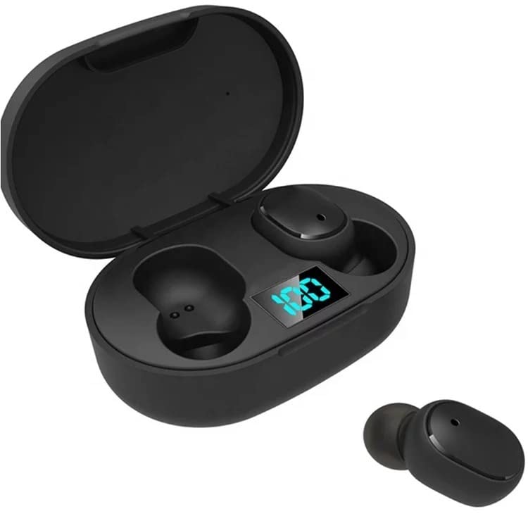 Bluetooth 5.0 Earbuds TWS Wireless Headphones Headset Stereo for Samsung Android iPhone Black Color