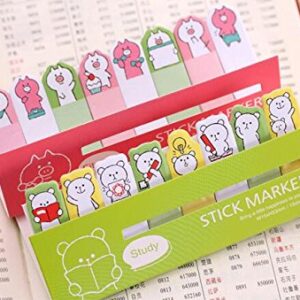 Funny Animals Sticker Bookmark Marker Memo Flags Index Tab Sticky Notes,Pack of 7