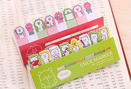 Funny Animals Sticker Bookmark Marker Memo Flags Index Tab Sticky Notes,Pack of 7