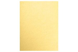 luxpaper 8.5” x 11” paper for crafts and printing in 80lb. gold metallic, scrapbook and office supplies, 50 pack (gold)