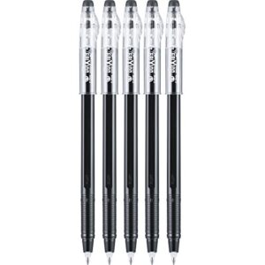 PILOT FriXion ColorSticks Erasable Gel Ink Stick Pens, Fine Point, Black Ink, 5-Pack (32441)