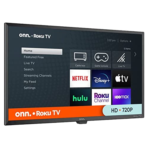 ONN. 100012589 32" 720P HD Roku Smart TV Includes Wall Mount 2020 Model (No Leg Stands) (Renewed)