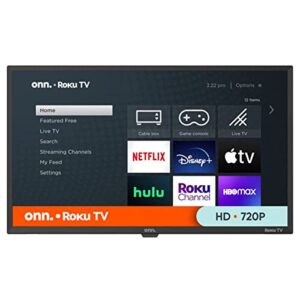 ONN. 100012589 32" 720P HD Roku Smart TV Includes Wall Mount 2020 Model (No Leg Stands) (Renewed)