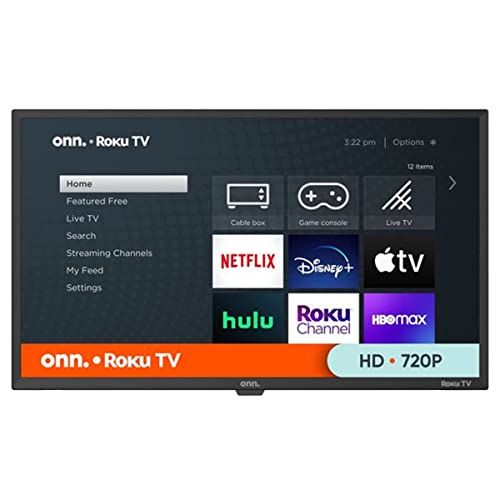 ONN. 100012589 32" 720P HD Roku Smart TV Includes Wall Mount 2020 Model (No Leg Stands) (Renewed)