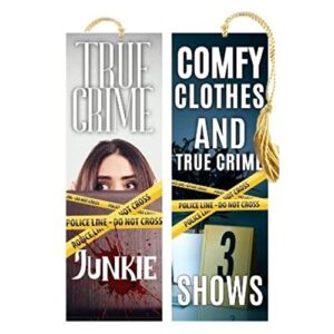 true crime lovers – set of 2 – bookmarks with tassels