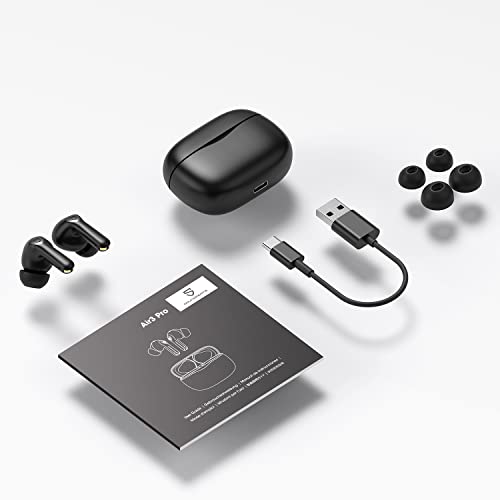 SoundPEATS Air3 Pro Hybrid Active Noise Cancelling Wireless Earbuds, QCC3046 Bluetooth 5.2 Stereo Headphones with 12mm Driver, aptX Adaptive, Game Mode, CVC 8.0, Transparency Mode, 24H Playtime