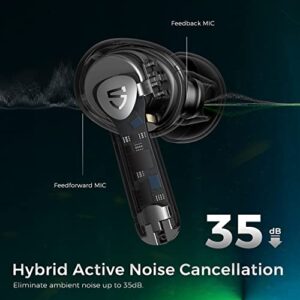 SoundPEATS Air3 Pro Hybrid Active Noise Cancelling Wireless Earbuds, QCC3046 Bluetooth 5.2 Stereo Headphones with 12mm Driver, aptX Adaptive, Game Mode, CVC 8.0, Transparency Mode, 24H Playtime