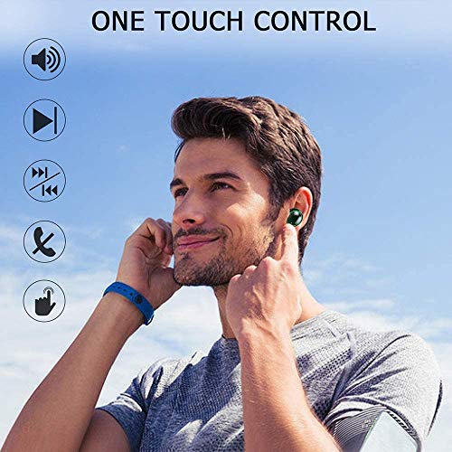 Donerton Wireless Earbuds, Bluetoth 5.0 Headphones IP8 Waterproof Earbuds, 80 Playtime, in Ear Earphones with Mic, Deep Bass 3D Stereo, Charging Case, Sports, Work Out, Easy Pairing