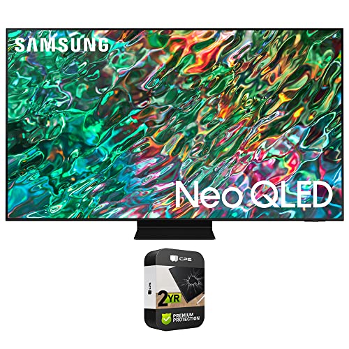 SAMSUNG QN55QN90BAFXZA 55 inch Class Neo QLED 4K Smart TV 2022 (Renewed) Bundle with 2 YR CPS Enhanced Protection Pack