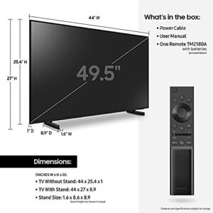 SAMSUNG UN50AU8000 50 Inch UHD 4K Crystal UHD Smart LED TV Bundle with Premium 4 YR CPS Enhanced Protection Pack