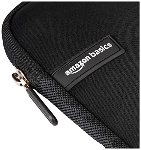 Amazon Basics 11.6-Inch Laptop Sleeve, Protective Case with Zipper - Black