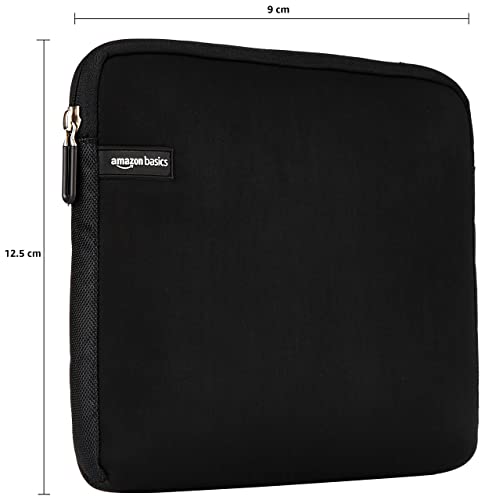 Amazon Basics 11.6-Inch Laptop Sleeve, Protective Case with Zipper - Black