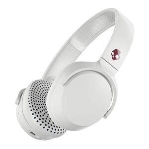 skullcandy riff wireless on-ear headphone – white/crimson