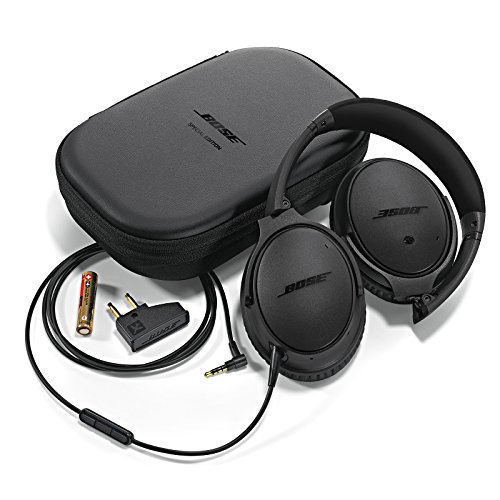 Bose QuietComfort 25 Acoustic Noise Cancelling Headphones for Apple Devices, Triple Black (wired, 3.5mm)
