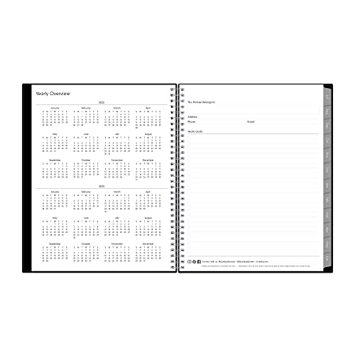 Blue Sky 2023-2024 Academic Year Weekly and Monthly Planner, 8.5" x 11", Flexible Cover, Wirebound, Enterprise (144719)