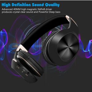 UrbanX Perfect Comfort 955 II Overhead Wireless Bluetooth Headphones for Coolpad Note 5 Lite Noise Isolation, with – Black