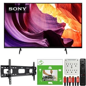 sony kd-43x80k 43″ x80k 4k ultra hd led smart tv 2022 model bundle with taskrabbit installation services + deco gear wall mount + hdmi cables + surge adapter