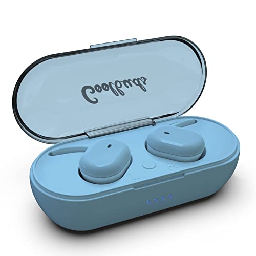 COOLBUDS True Wireless Earbuds w Touch Controls | Rechargeable Ear Buds Wireless Bluetooth Earbuds | 18-HR Batt, Charging Case | Siri & Google Assistant, Bluetooth Headphones, Auto Pair, Blue