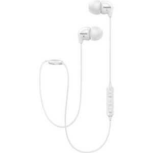 philips upbeat bluetooth headphones – stereo – wireless – bluetooth – 32.8 ft – 16 ohm – 20 hz – 20 khz – behind-the-neck, earbud – binaural – in-ear – noise reduction microphone – white