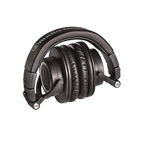 Audio-Technica ATHM50XBT Wireless Bluetooth Over-Ear Headphones, Black