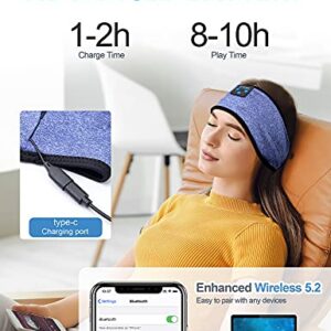 Lavince Bluetooth Headband, Sleep Headphones Sports Headband Headphones Noise Cancelling Sleeping Headphones Earbuds for Sleep,Workout,Running,Yoga,Travel, for Women Men