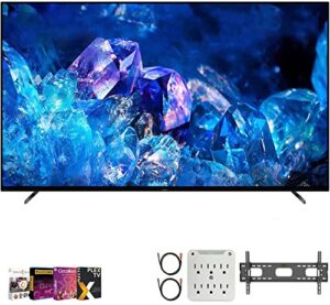 sony xr77a80k bravia xr a80k 77″ 4k hdr oled smart tv (2022 model) bundle with premiere movies streaming + 37-100 inch tv wall mount + 6-outlet surge adapter + 2x 6ft 4k hdmi 2.0 cable