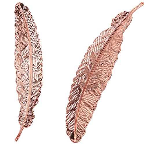 Nebel 14 Pieces Metal Bookmarks Feather Bookmarks Metal Feather Bookmarks Perfect Gift for Woman and Kids