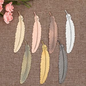 Nebel 14 Pieces Metal Bookmarks Feather Bookmarks Metal Feather Bookmarks Perfect Gift for Woman and Kids