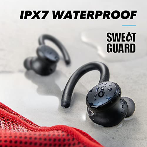 Soundcore by Anker, Sport X10 True Wireless Workout Earbuds, Rotatable Ear Hooks, Deep Bass, IPX7 Waterproof, Sweatproof, with Life Q20 Active Noise Cancelling Headphones, Hi-Res Sound