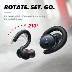Soundcore by Anker, Sport X10 True Wireless Workout Earbuds, Rotatable Ear Hooks, Deep Bass, IPX7 Waterproof, Sweatproof, with Life Q20 Active Noise Cancelling Headphones, Hi-Res Sound