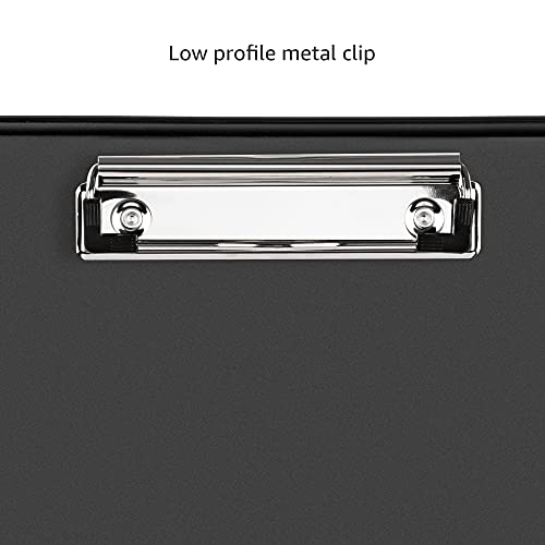 Amazon Basics Plastic Storage Clipboard,Black, 2-Pack