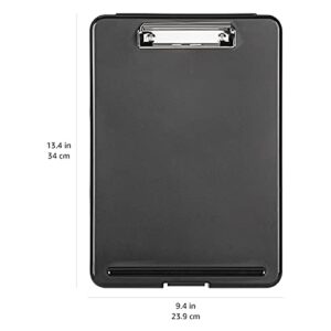 Amazon Basics Plastic Storage Clipboard,Black, 2-Pack