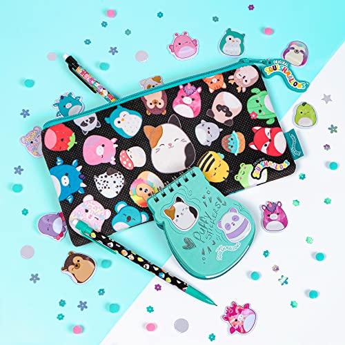 Fashion Angels Squishmallows Stationery Set - Includes Squishmallows Spiral Notebook, 2 Mechanical Pencils with Lead, Squishmallows Stickers and a Pencil Pouch - Join The Squish Squad - Ages 8 and Up