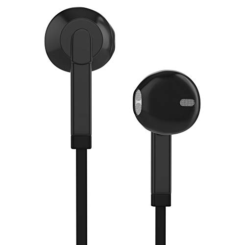 3 Pack Boost+ Headphones Earphones Earbuds 3.5mm Wired Headphones | Stereo Sound Noise Isolating Earphones with Built-in Microphone Inline Volume Control - Black