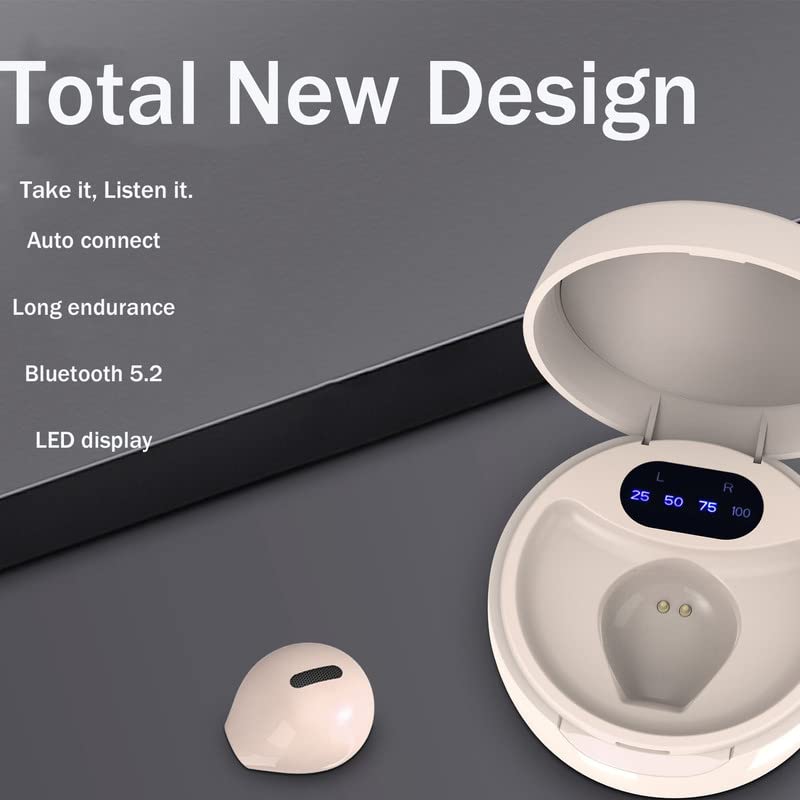 Loluka Invisible Earbuds Single Ear Mini Hidden Wireless Tiny Earbud for Small Ears Bluetooth 5.0 Smallest for Music